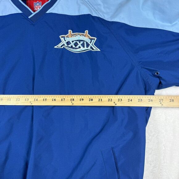 Vintage 2005 Classic Super Bowl 39‎ Windbreaker Size XL Patriots Vs Eagles - Picture 14 of 15